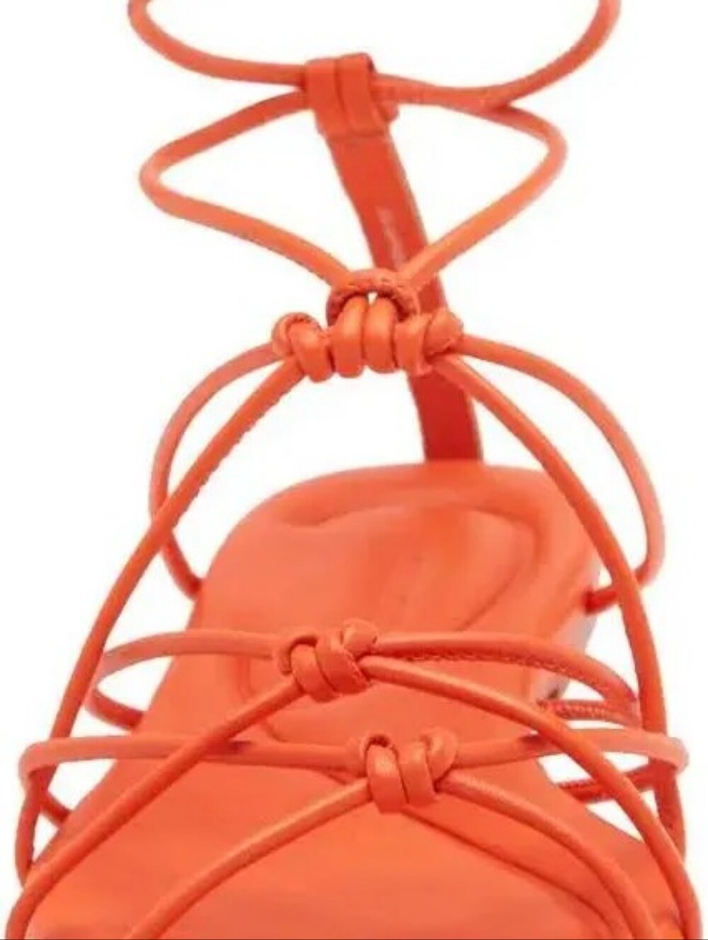 Vince Kenna Women Knotted Leather Gladiator Sandals Burnt Orchid Orange 10 M
